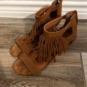Steve Madden Fringed Wedge Sandal